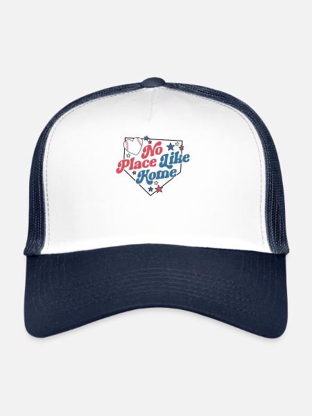 Pas d’endroit comme Home Baseball Shirt Retro Baseball - Casquette trucker  - blanc/marine - Devant