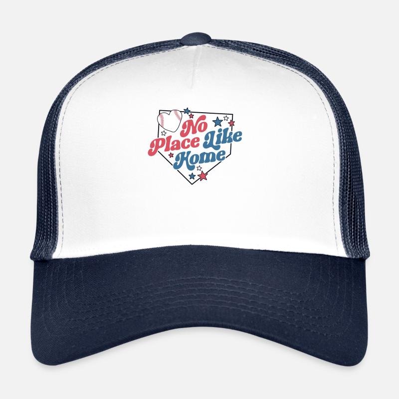 Kein Ort wie zu Hause Baseball Shirt Retro Baseball Trucker Cap