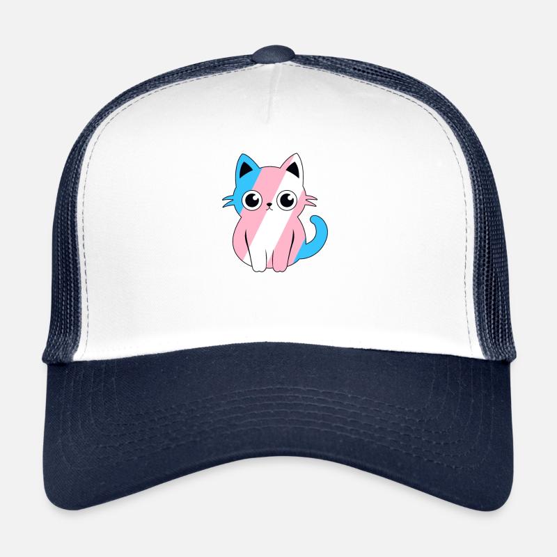 Mignon Transgender Pride Mois LGBT Kawaii Cat Casquette trucker 