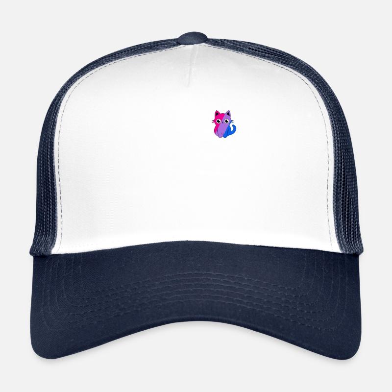 Subtil Bi Pride Kawaii Katze Minimalistisch Bisexuell Trucker Cap