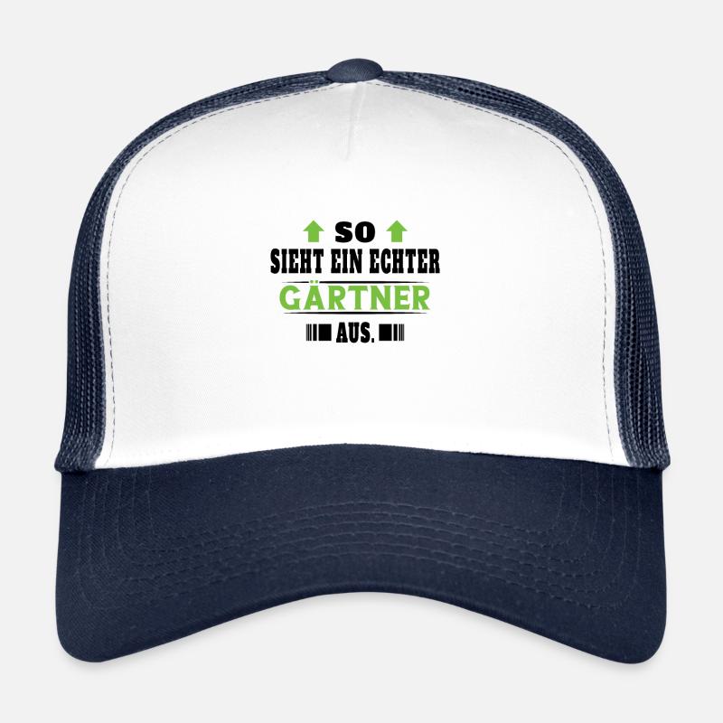 Gärtner Gartenbau Landschaftsbau Hobbygärtner - Trucker Cap - Weiß/Navy
