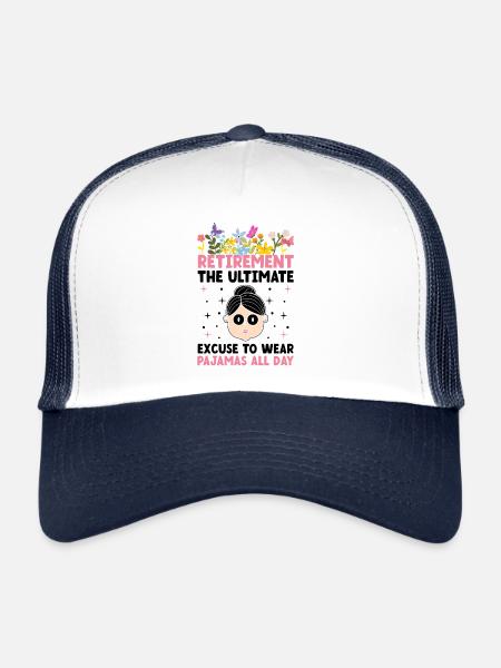 Grand-mère retraitée Pension de retraite Grand-mère Reti - Casquette trucker  - blanc/marine - Devant