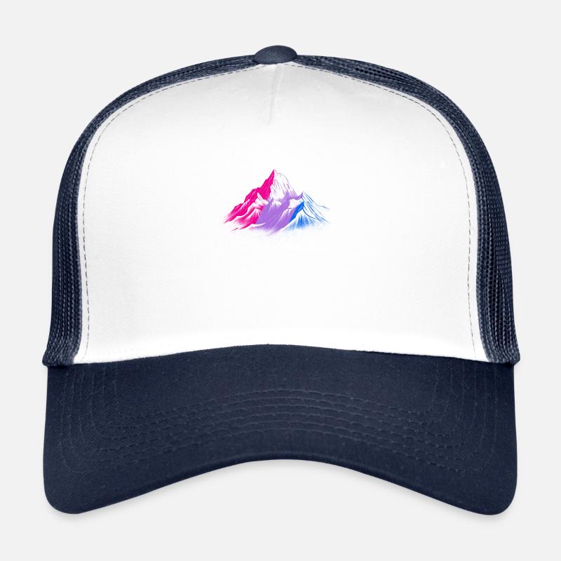 Subtle Bisexual Pride Month Mountain Hiking Trucker Cap