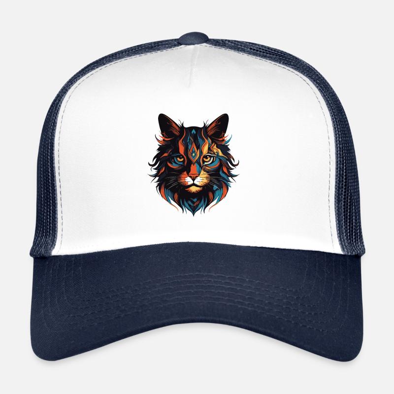 Tête de portrait de chat Casquette trucker 