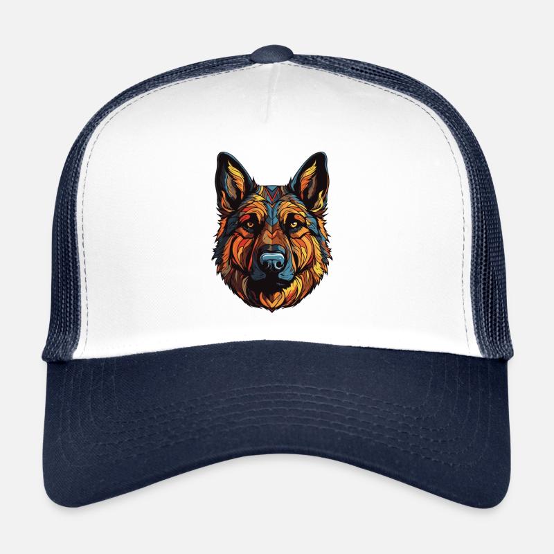 Schäferhund Hund Portrait Trucker Cap