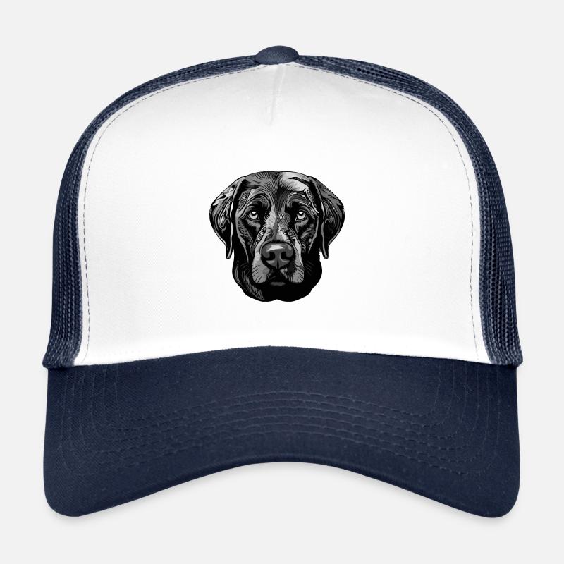 Portrait de chien Labrador Casquette trucker 