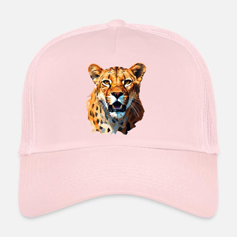 Guépard dans le style polygonal Casquette trucker 