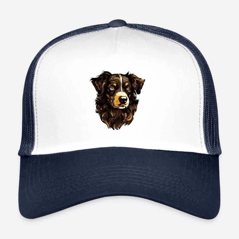 Border Collie Hund Kopf Tier Trucker Cap