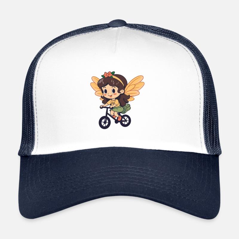 Fée Mignon Vélo Bande Dessinée Casquette trucker 