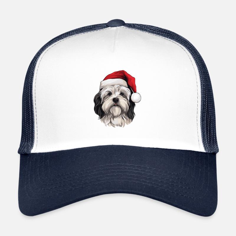 Havanese Hund Kopf Weihnachten Portät Trucker Cap