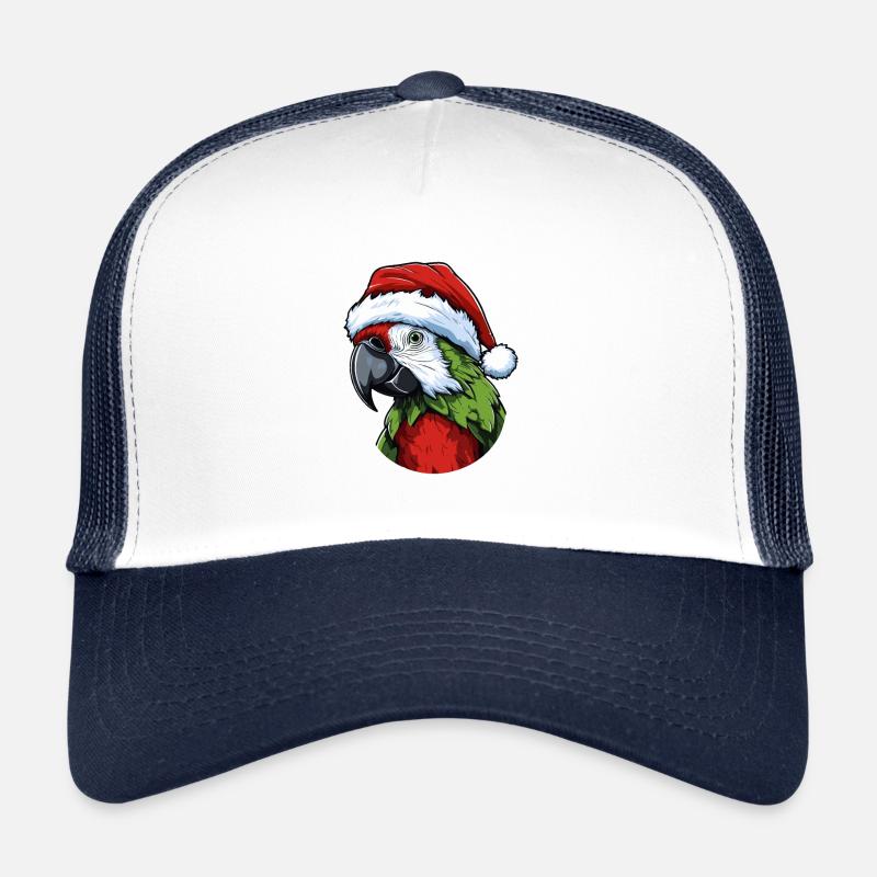 Perroquet Noël Animal Portrait Noël Casquette trucker 
