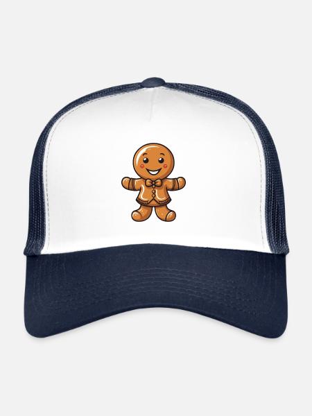 Gingerbread Christmas Biscuit Baking - Trucker Cap - white/navy - Front