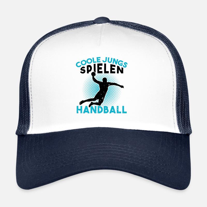 Cool guys playing handball handball Trucker Cap