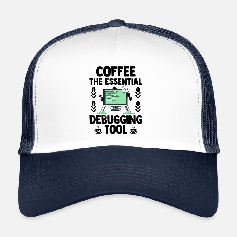 Café Codage Programmeur Codeur Développeur Nerd Coff Casquette trucker 