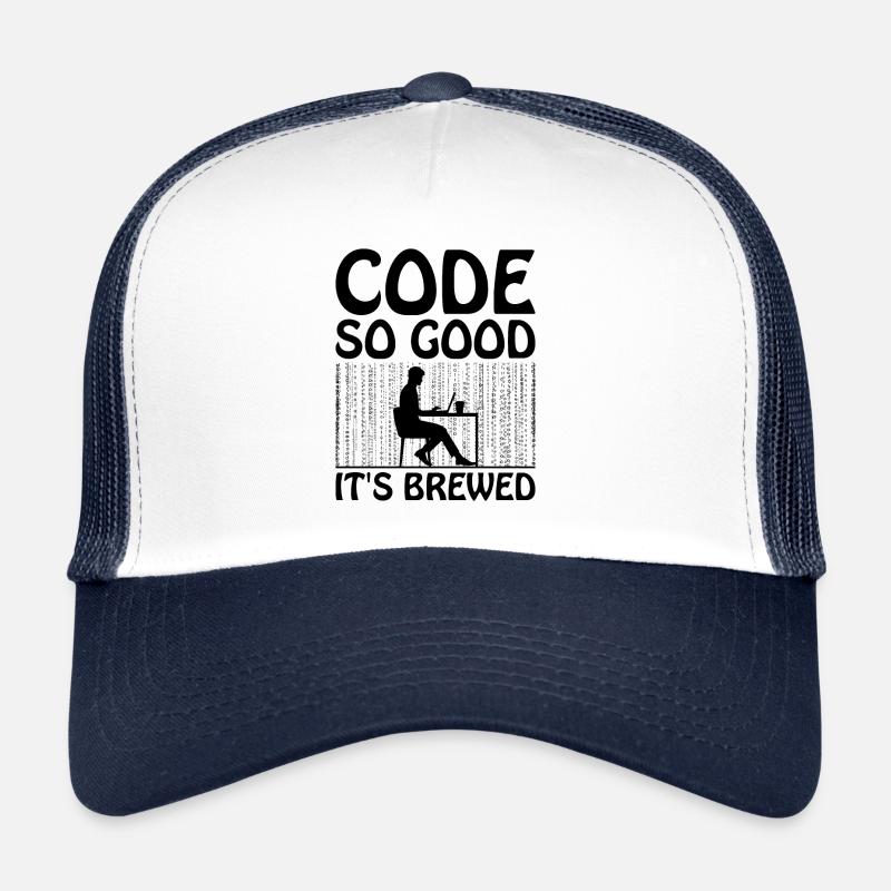 Café Codage Programmeur Codeur Développeur Nerd Coff Casquette trucker 