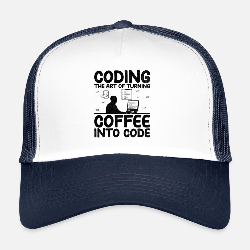 Coffee Coding Programmer Coder Developer Nerd Coff Trucker Cap