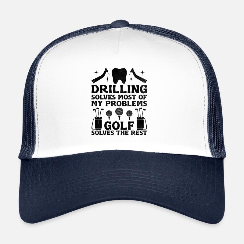 Le forage résout la plupart de mes problèmes Le golf résout le Casquette trucker 