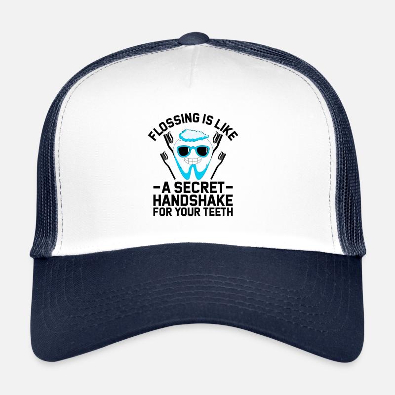 L’utilisation du fil dentaire est comme une poignée de main secrète pour vos dents Casquette trucker 