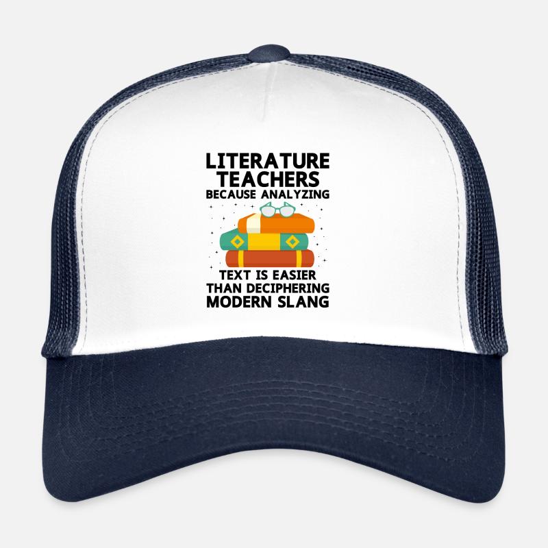 Professeur de littérature Professeur d’école Professeur drôle S Casquette trucker 