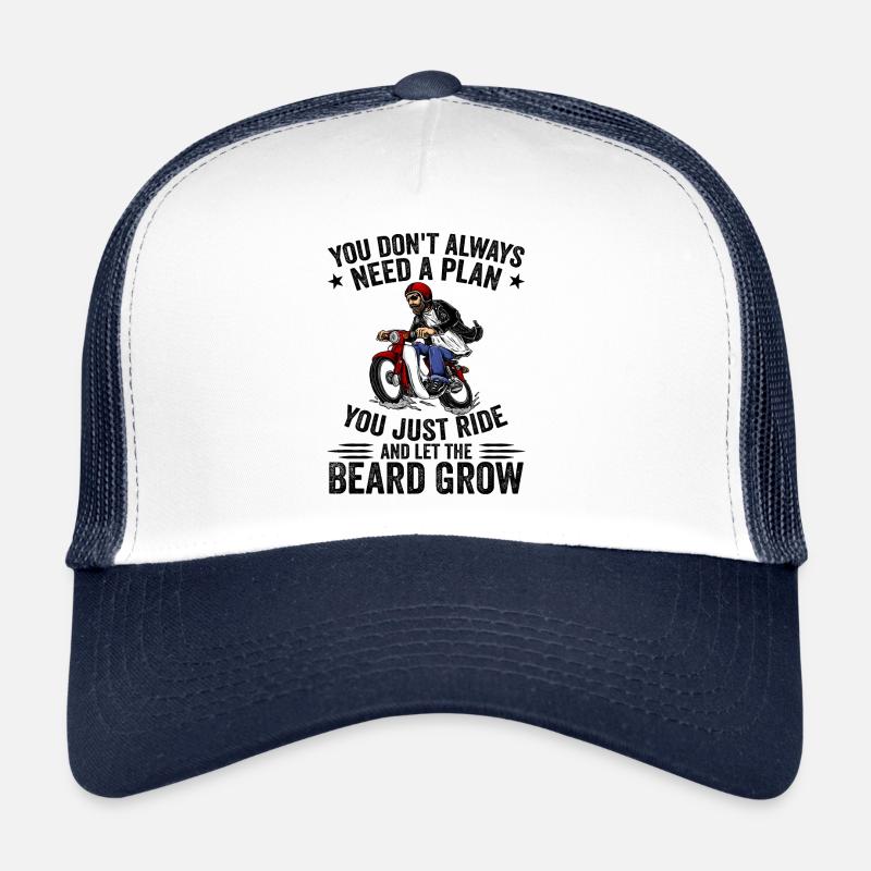 Motorcycle Beard Biker Full Beard Bike Rocker Casquette trucker 