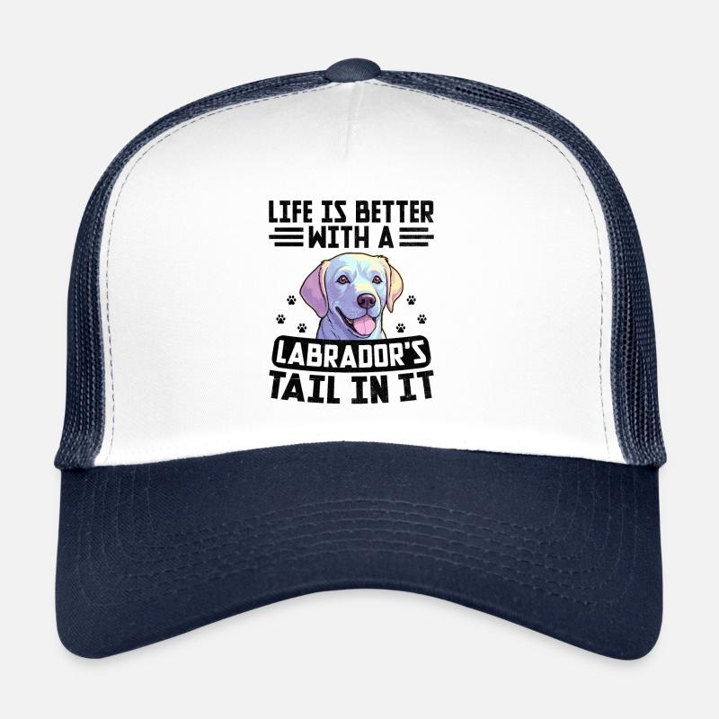 Life Is Better With A Labrador's Tail In It Labrad Trucker Cap