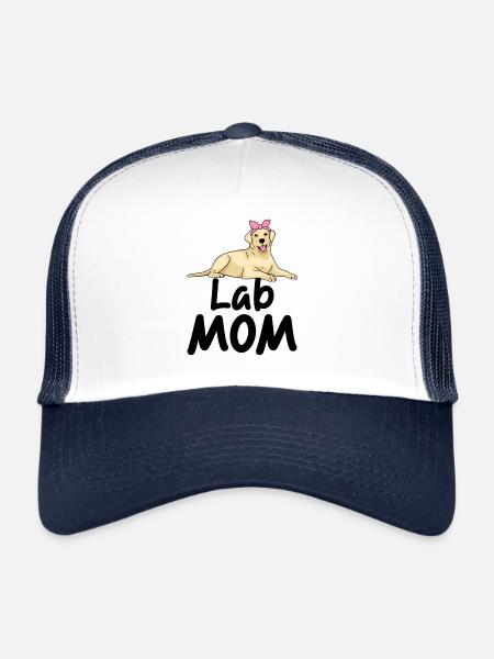 Lab Mom Labrador Retriever Labradors Dog Retriever - Trucker Cap - white/navy - Front