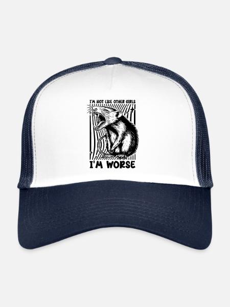 Possum I'm Not Like Other Girls I'm Worse Funny - Casquette trucker  - blanc/marine