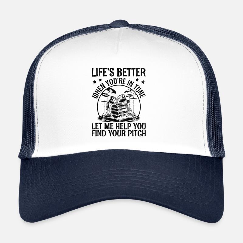 Life's Better When You're In Tune Let Me Help Musi Trucker Cap