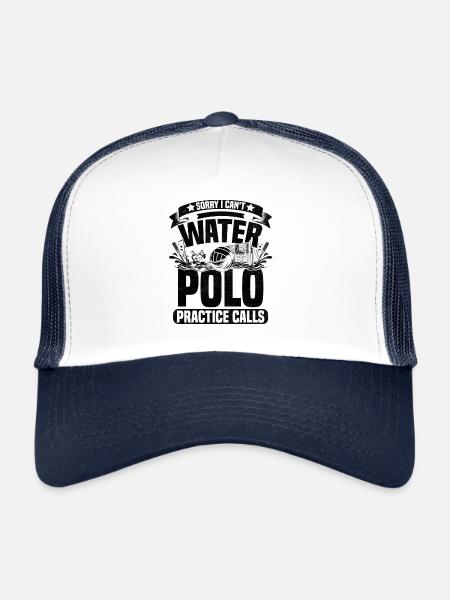 Désolé, je ne peux pas l’entraînement de water-polo appelle Aquatic Po - Casquette trucker  - blanc/marine - Devant