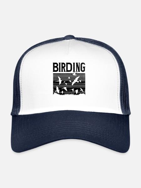 Birding Bird Watcher Birdwatching Birder Birds - Trucker Cap - white/navy - Front