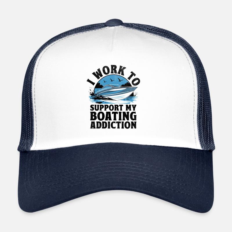 Ich arbeite, um meine Bootssucht zu unterstützen Paddelboot Trucker Cap