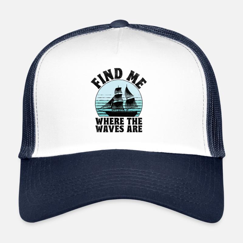 Trouve-moi où les vagues sont Pédalo Casquette trucker 