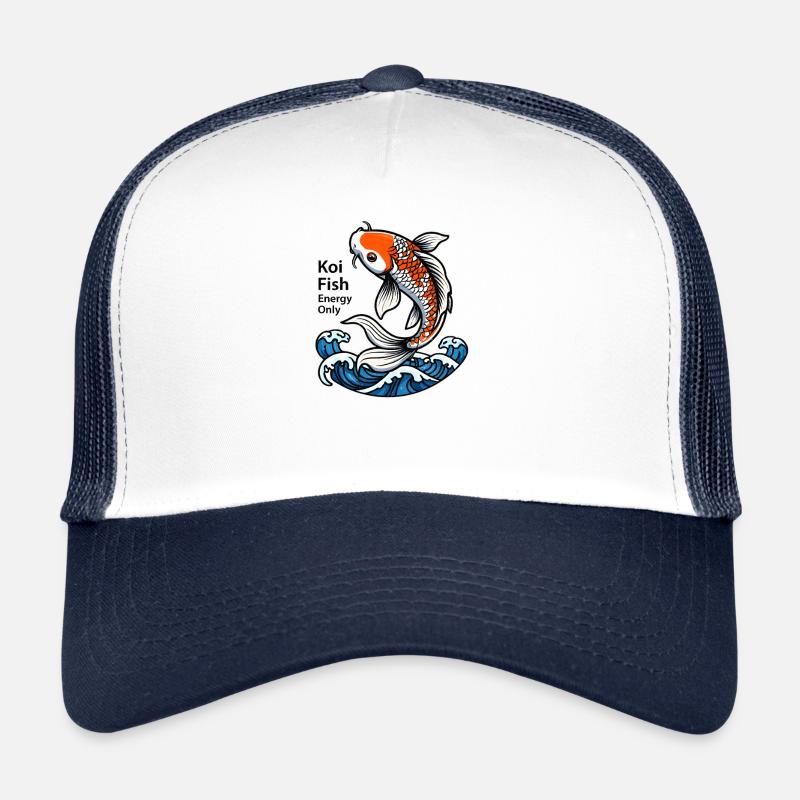 Koi Fisch Spruch - Trucker Cap - Weiß/Navy
