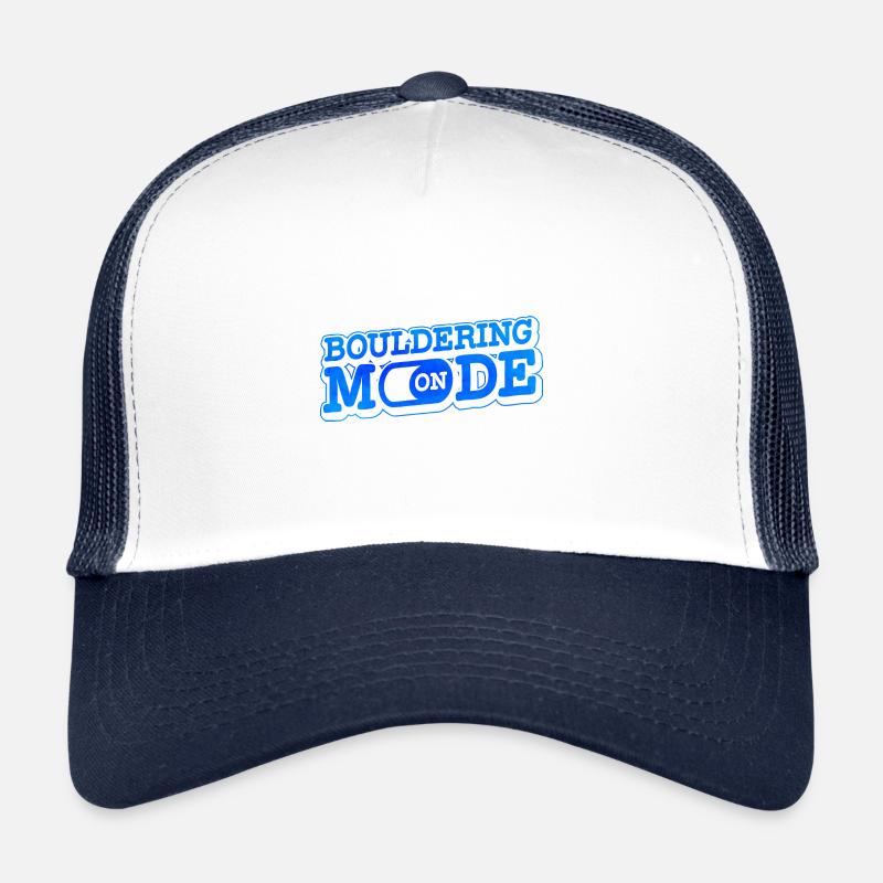 Bouldering Mode On Rock Climber Rock Boulder Mount Trucker Cap