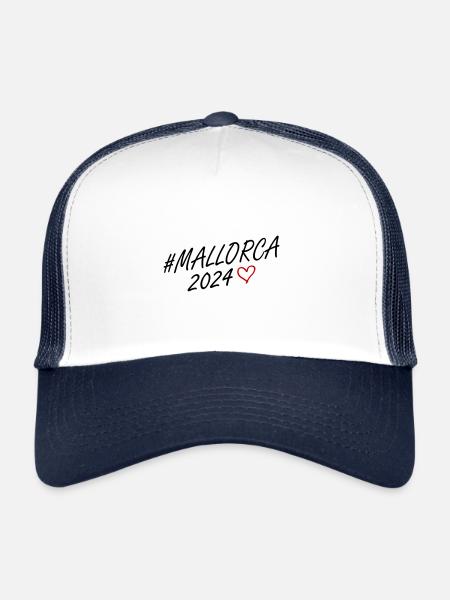 Mallorca 2024 Heart Trip - Trucker Cap - white/navy - Front