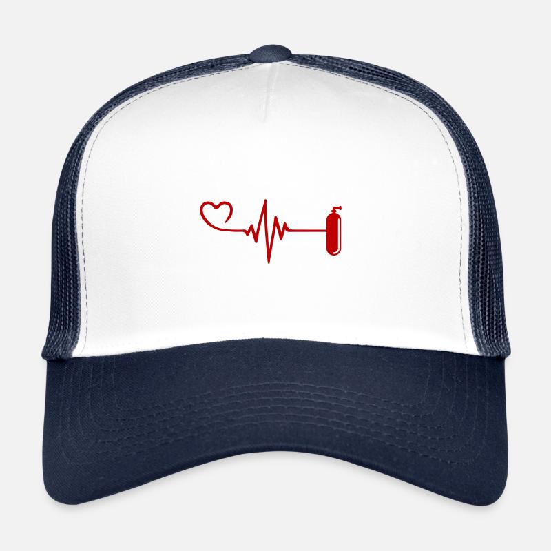 Oxygen Diving Pulse Heart Trucker Cap