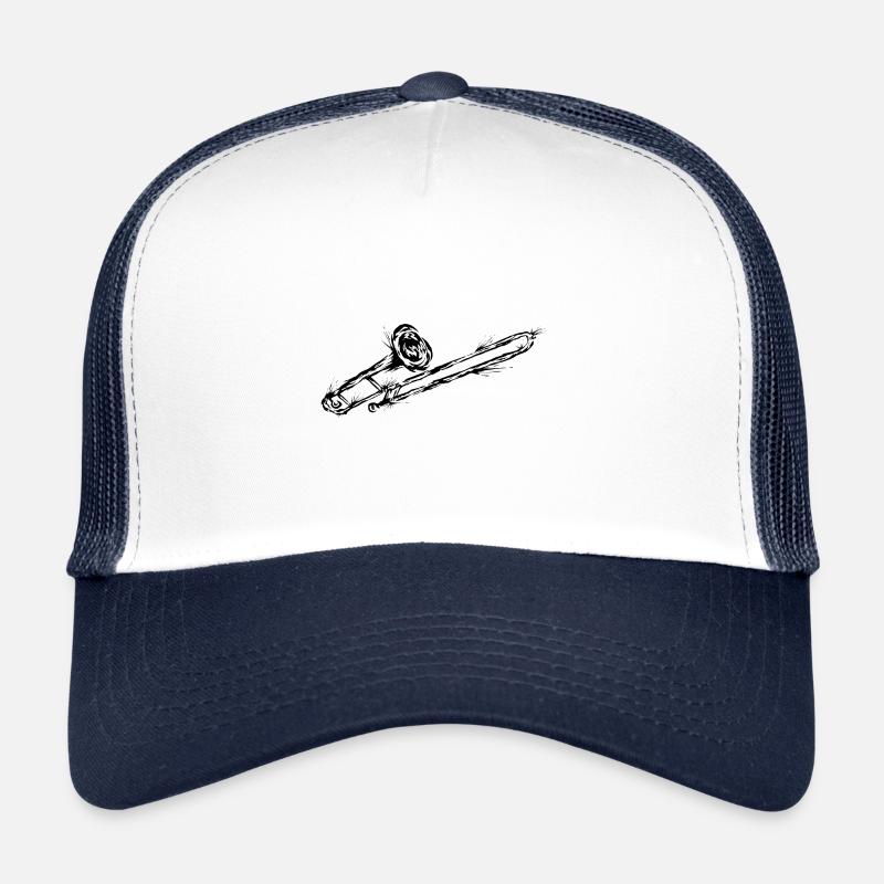 Trombone - Casquette trucker  - blanc/marine