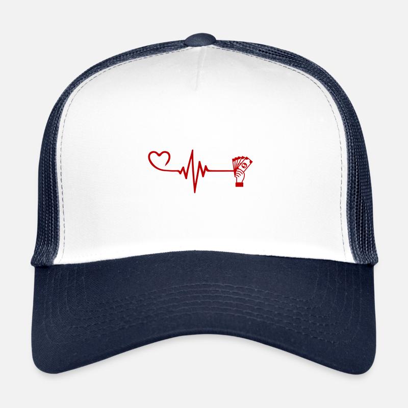 Geld Puls Herz - Trucker Cap - Weiß/Navy