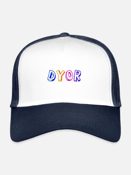 dyor blue orange - Trucker Cap - white/navy - Front