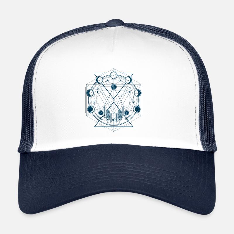 Geometrie - Trucker Cap - Weiß/Navy
