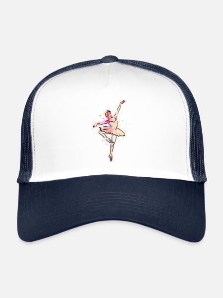 Ballerina ballet dancer - Casquette trucker  - blanc/marine - Devant