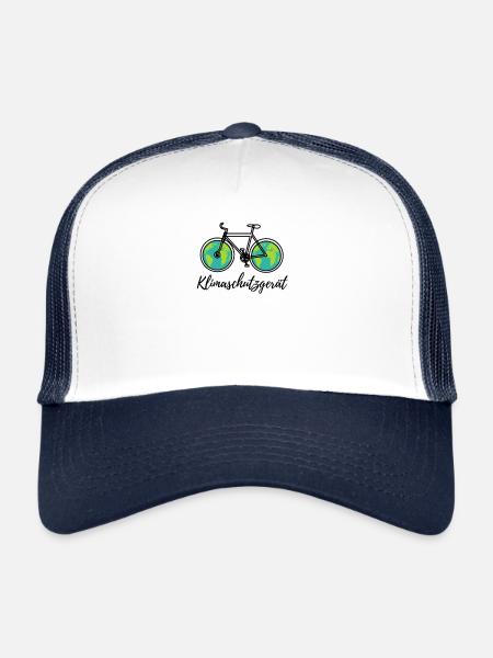 Climate Protection Bike T-Shirt Gift Environment - Trucker Cap - white/navy - Front