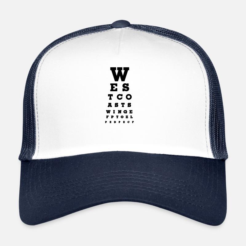 Cadeau de danse swing de la côte ouest - Cadeau de danse WCS - Casquette trucker  - blanc/marine
