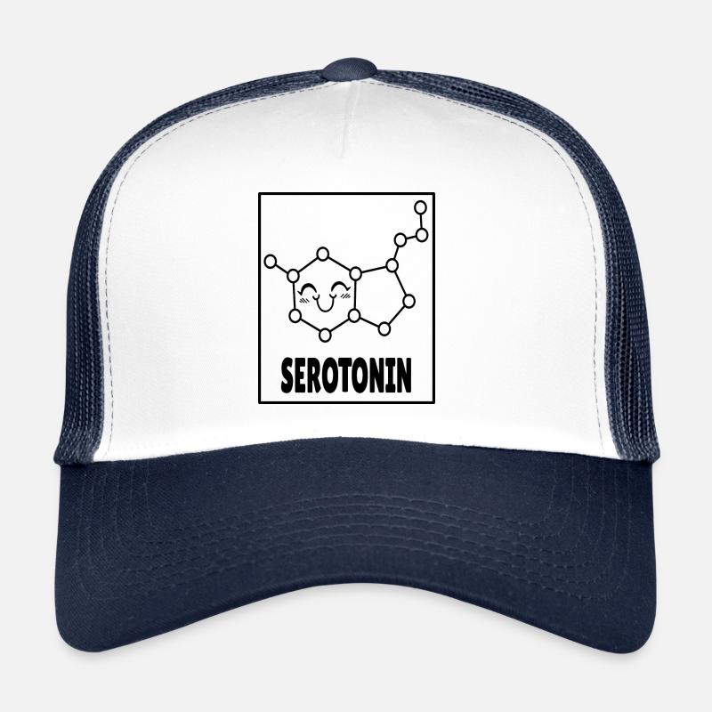 Serotonin molecule funny gift chemistry laboratory Trucker Cap