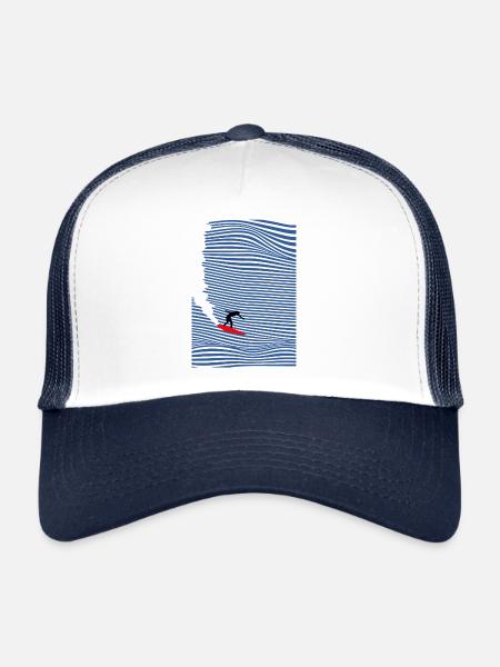 Surfeuse surf on - Casquette trucker - blanc/marine - Devant