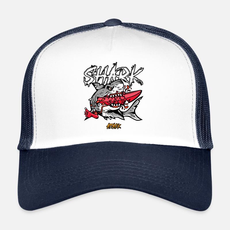 Shark Cartoon cool street Trucker Cap
