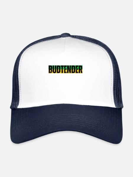 Jamaica budtender - Trucker Cap - white/navy - Front