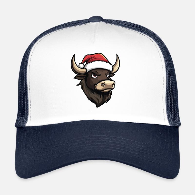 Taureau Noël / Père Noël Taureau Casquette trucker 