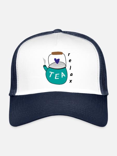 Tea Relax Hygge Relaxation - Trucker Cap - white/navy - Front