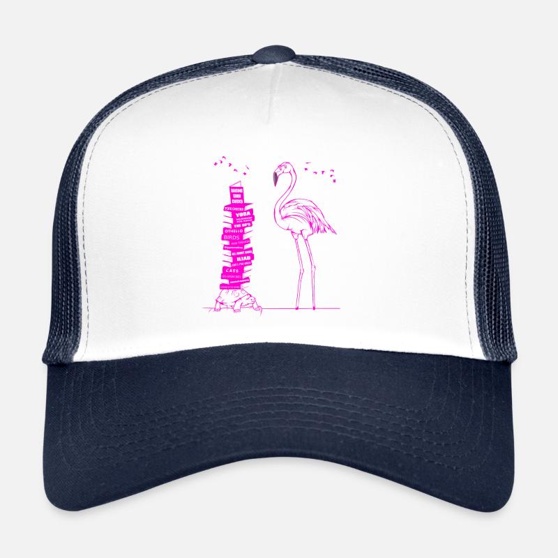 flamingo reading AMAZON Trucker Cap